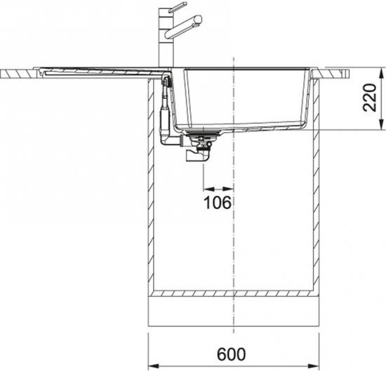 Urban 611-100 Granit Tezgah Üstü Nero Eviye