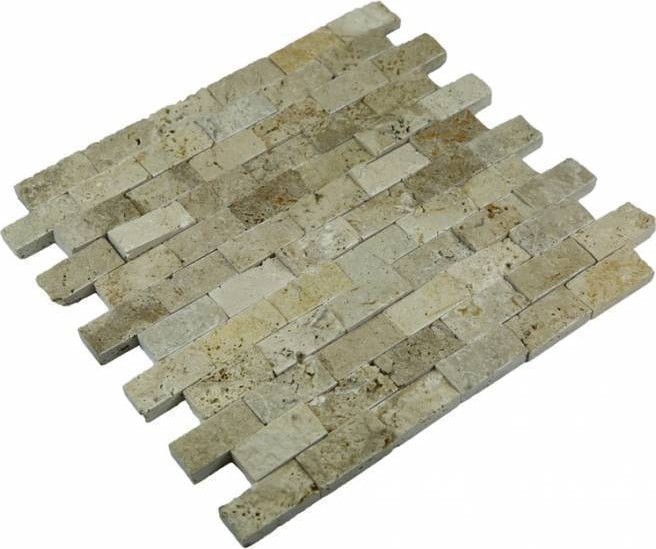2,5x5cm Rustik Traverten Patlatma Mozaik