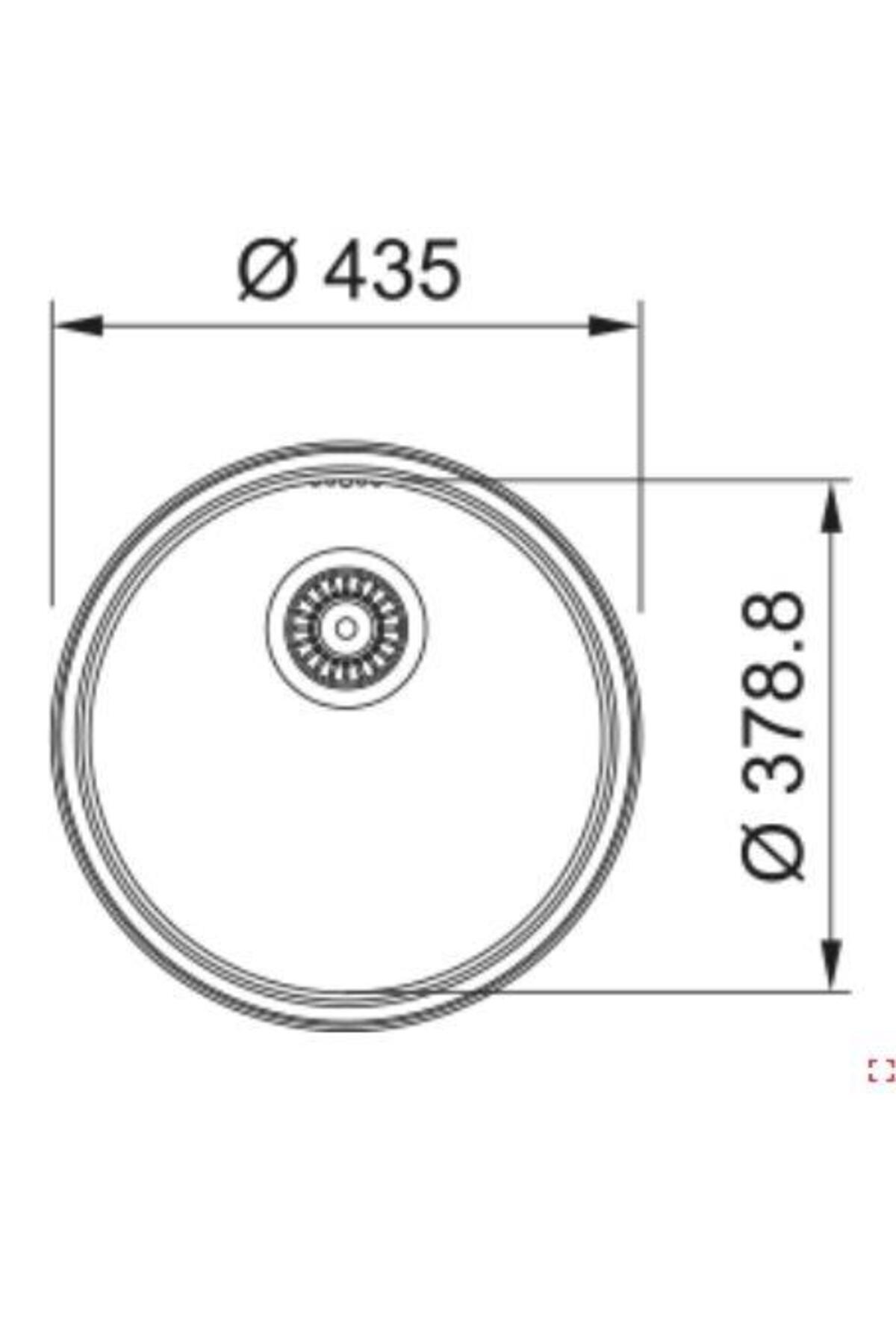 İnox Rondo Rox 610/110-38 Tek Gözlü Damlalıksız Eviye (101.0692.523)