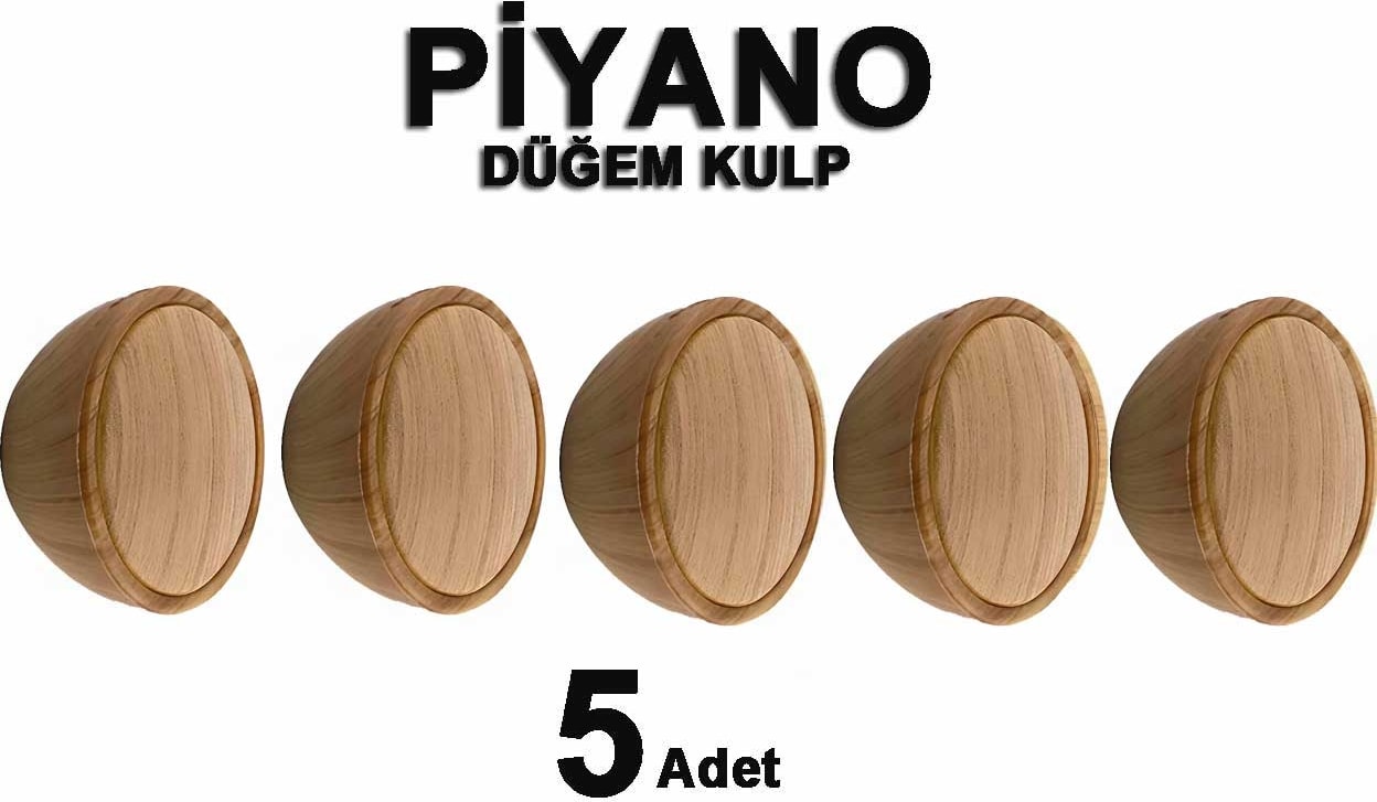 Piyano Düğme (5 Adet) Mobilya Yatak Odası Mutfak Dolabı Çekmece Tv Ünitesi ve Ofis Mobilyası Kulpu