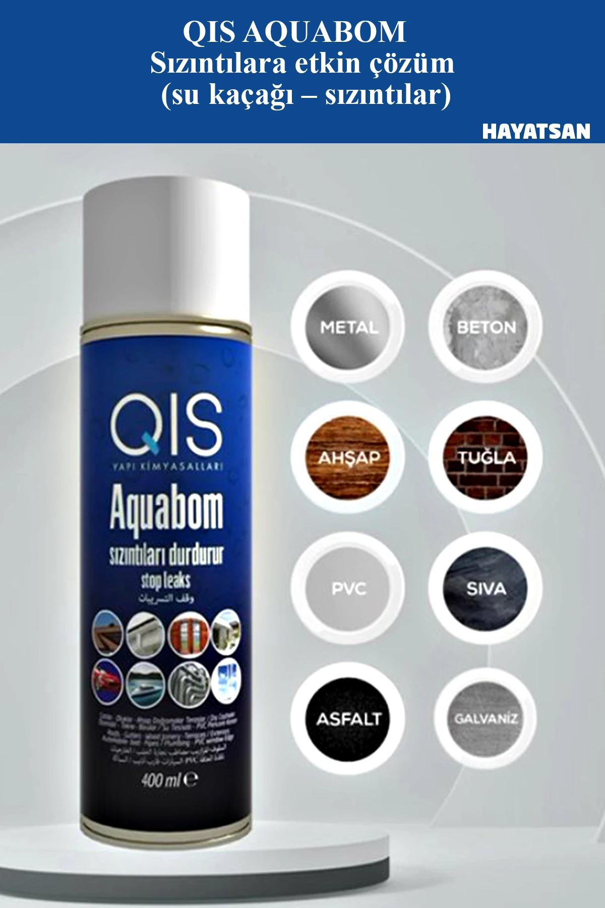 QIS AQUABOM – Sızıntılara etkin çözüm – (su kaçağı – sızıntılar)