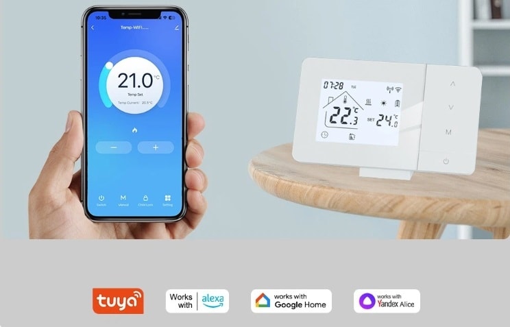 Wifi Kablosuz Oda Termostatı Tuya Smart