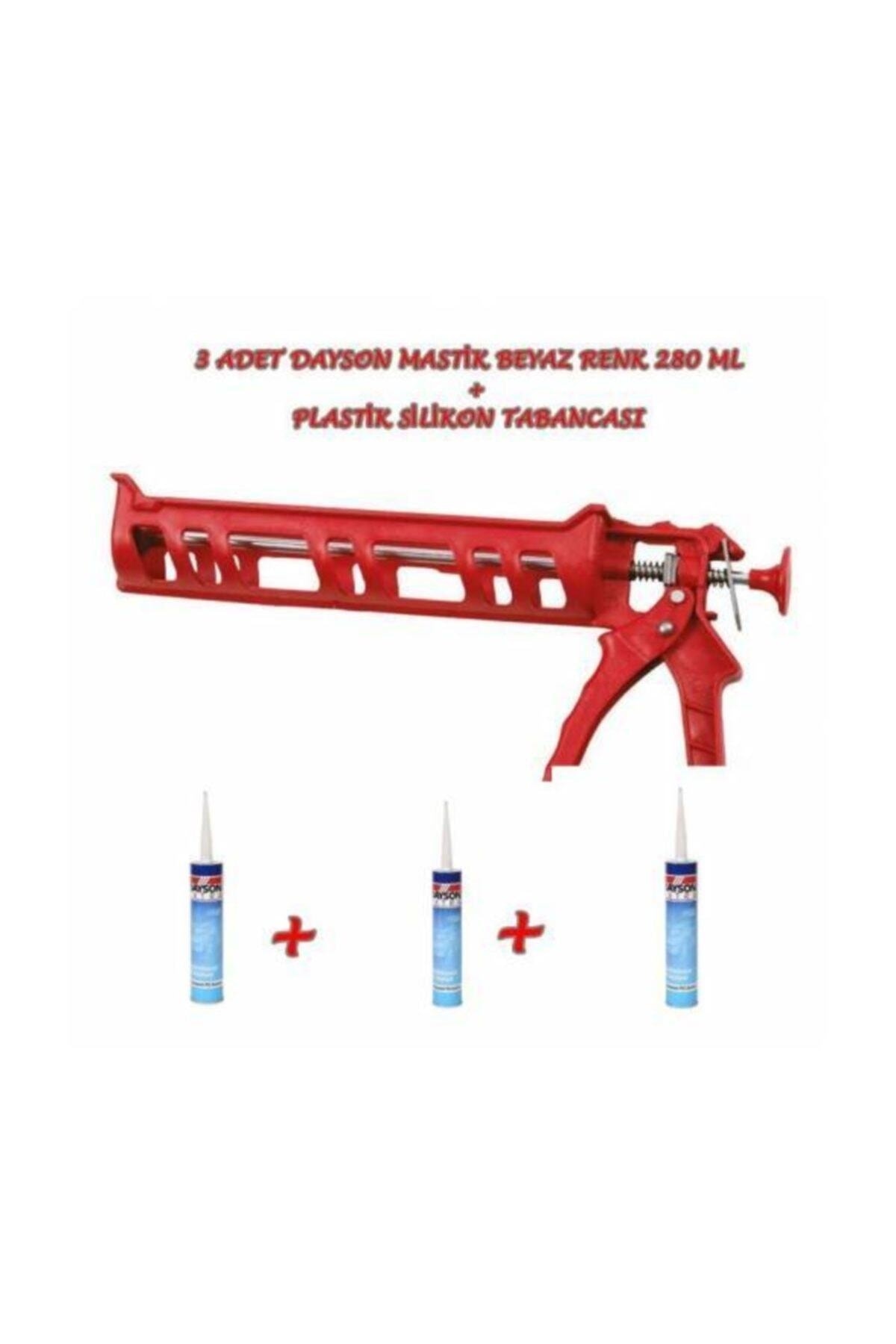 3 Adet 280 Ml Beyaz  + Plastik Silikon Tabancası