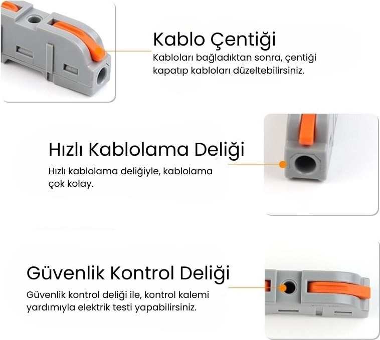 50'li Klemens Seti (Hızlı Kablo Bağlantı Klemensi)