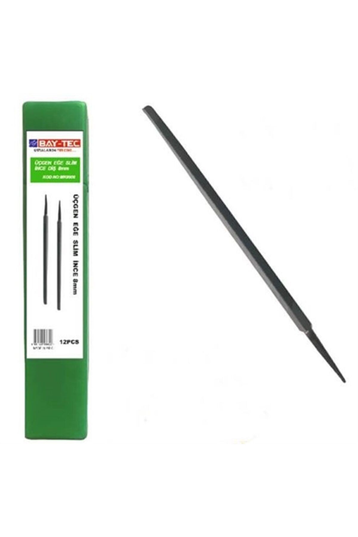 Bay-tec 12 Adet Ince Diş Üçgen Eğe Slim 5mm