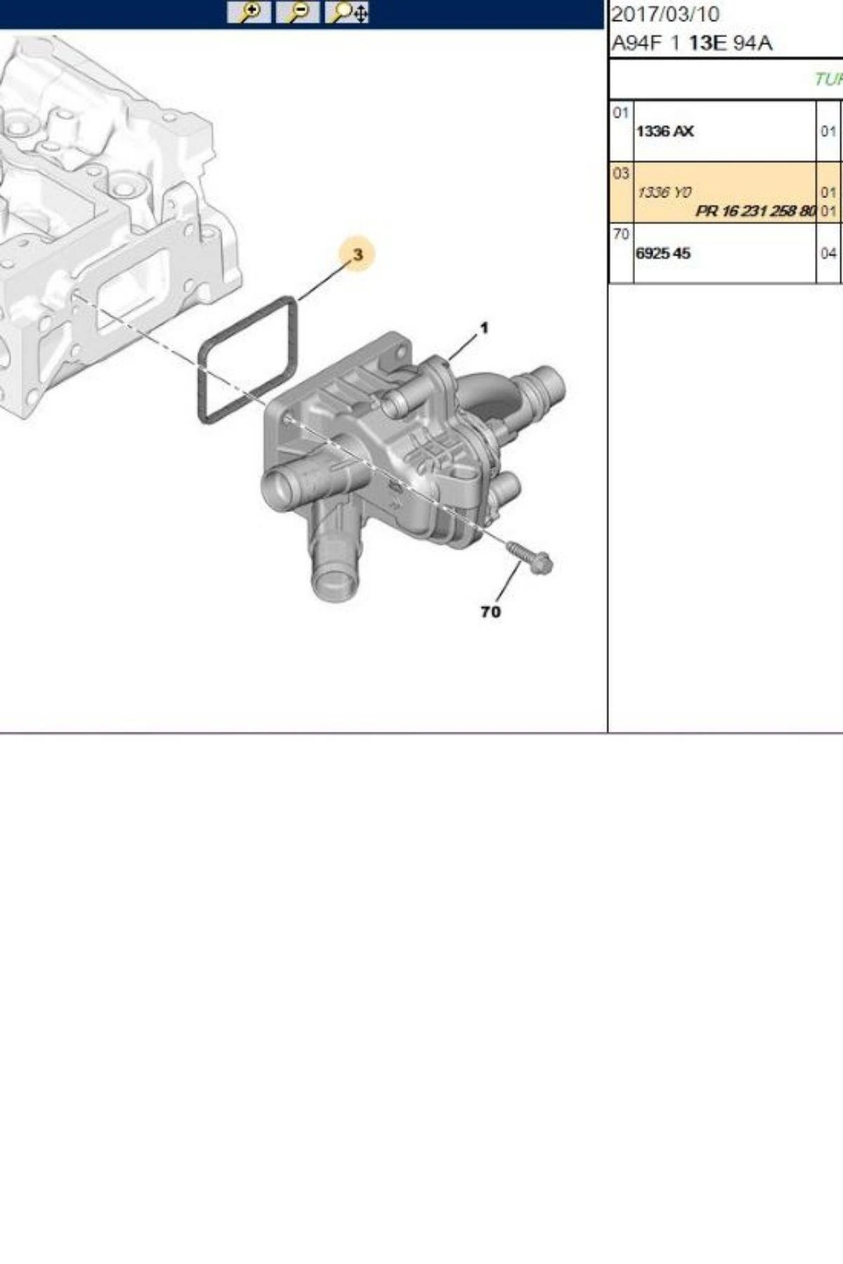 Su Kollektör Oring (1623125880-1336Y0) UYUMLU