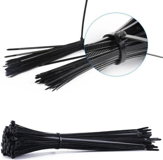 Çetsan 3, 6X150 Siyah 15 cm Kablo Bağı Plastik Cırt Kelepçe Toplayıcı-100 Adet, Sekatech