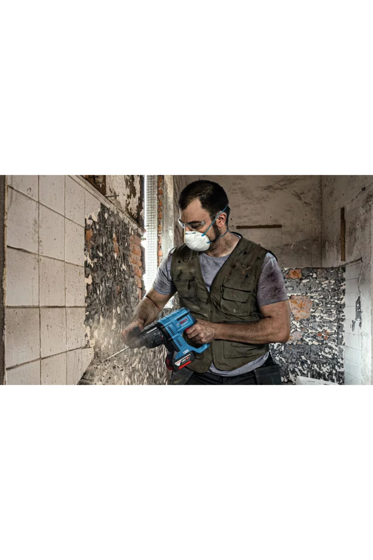 Orijinal Akülü (1 X 4,0 AH AKÜ) Kırıcı Delici Makine Sds Plus Gbh 180-lı Al Marka Yapıştırıcı