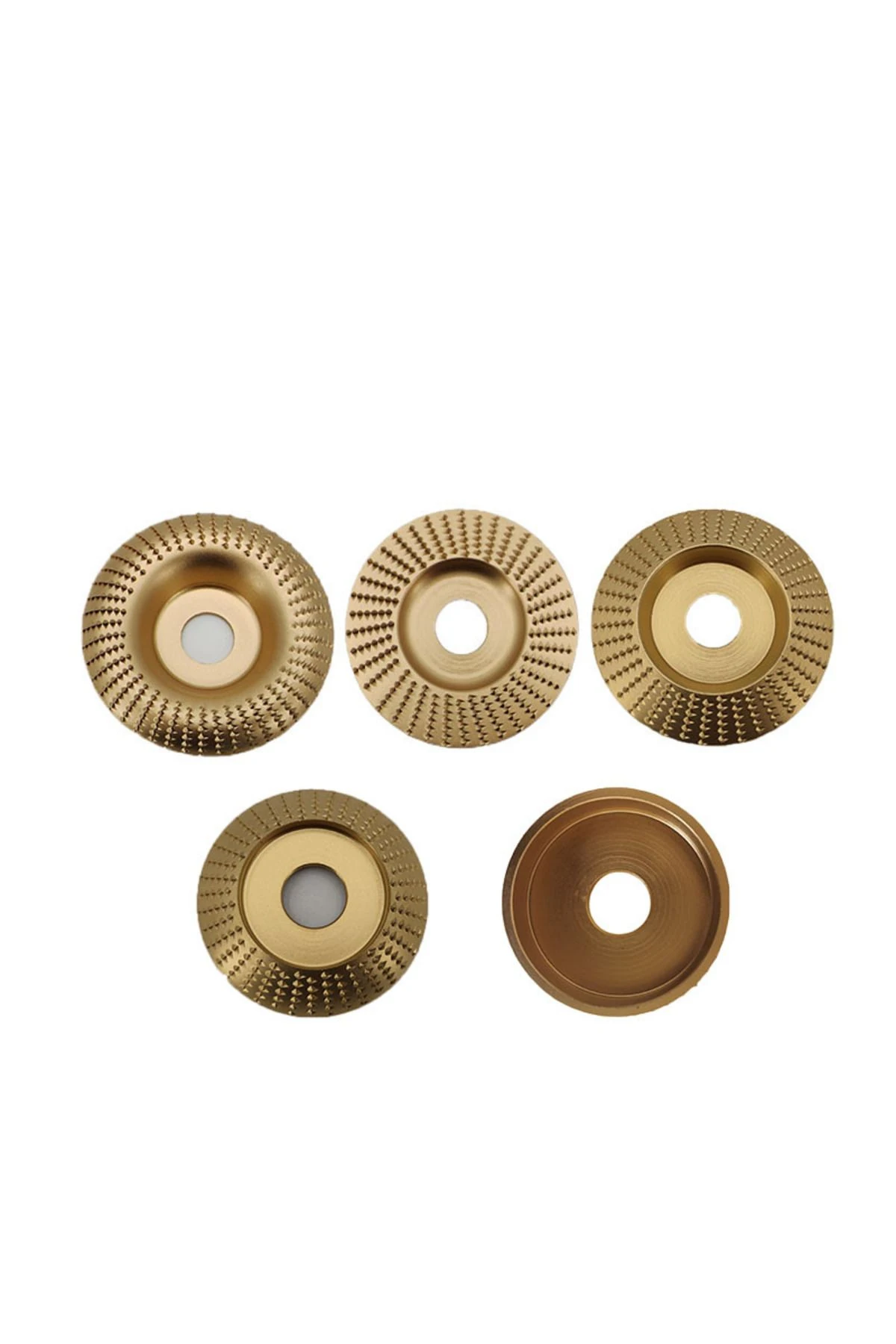 Avuç Taşlama Spral İçin Ahşap Törpü Disk Seti 5 Parça Zımparalama Raspalama Seti Sipral Törpüsü