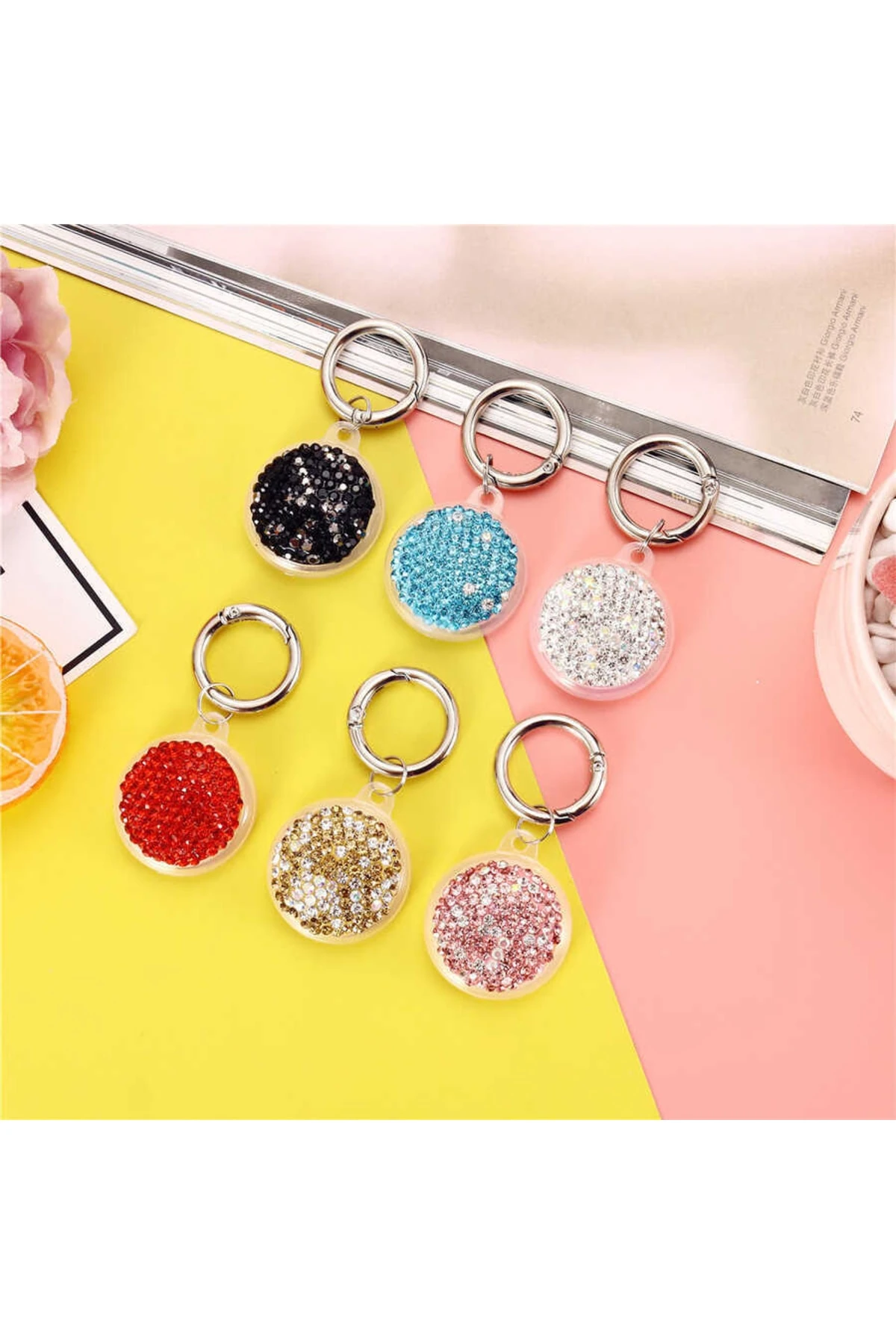 TYGO Airtag 03 Uyumlu Silikon Anahtarlık-Gümüş