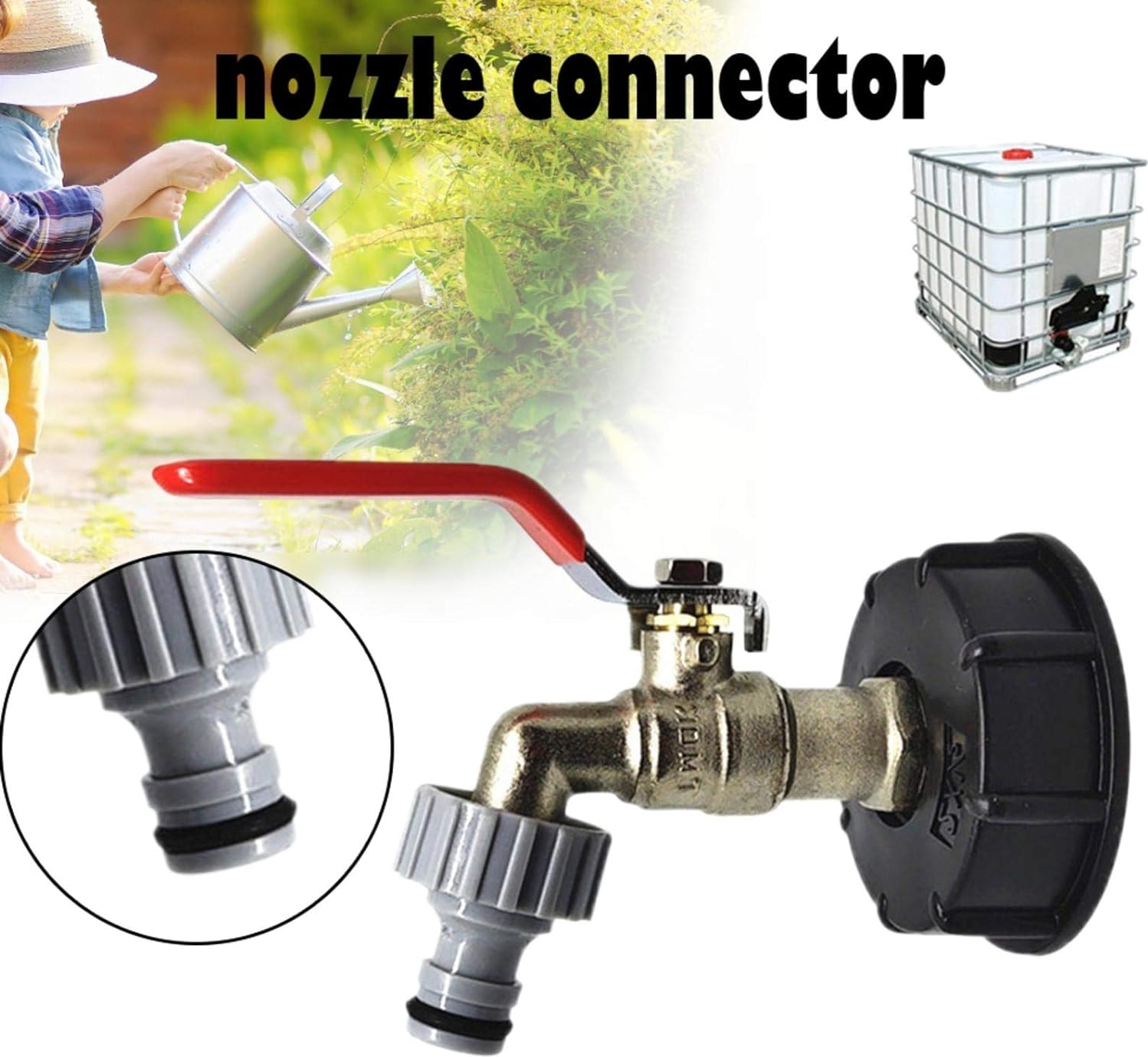 Ibc Tankı Adaptörü S60x6 Pirinç Musluk Vanası Boru Bağlantıları Yağmur Suyu Biçerdöverleri Için Ton Namlu Bağlantı Adaptörü Bağlantı Çıkış Bağlantısı (Yurt Dışından)