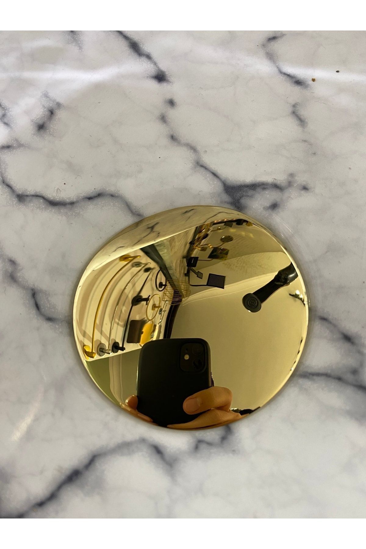 Altın Lavabo Süzgeci Gold Lavabo Gideri Pirinç Malzeme Parlak Gold