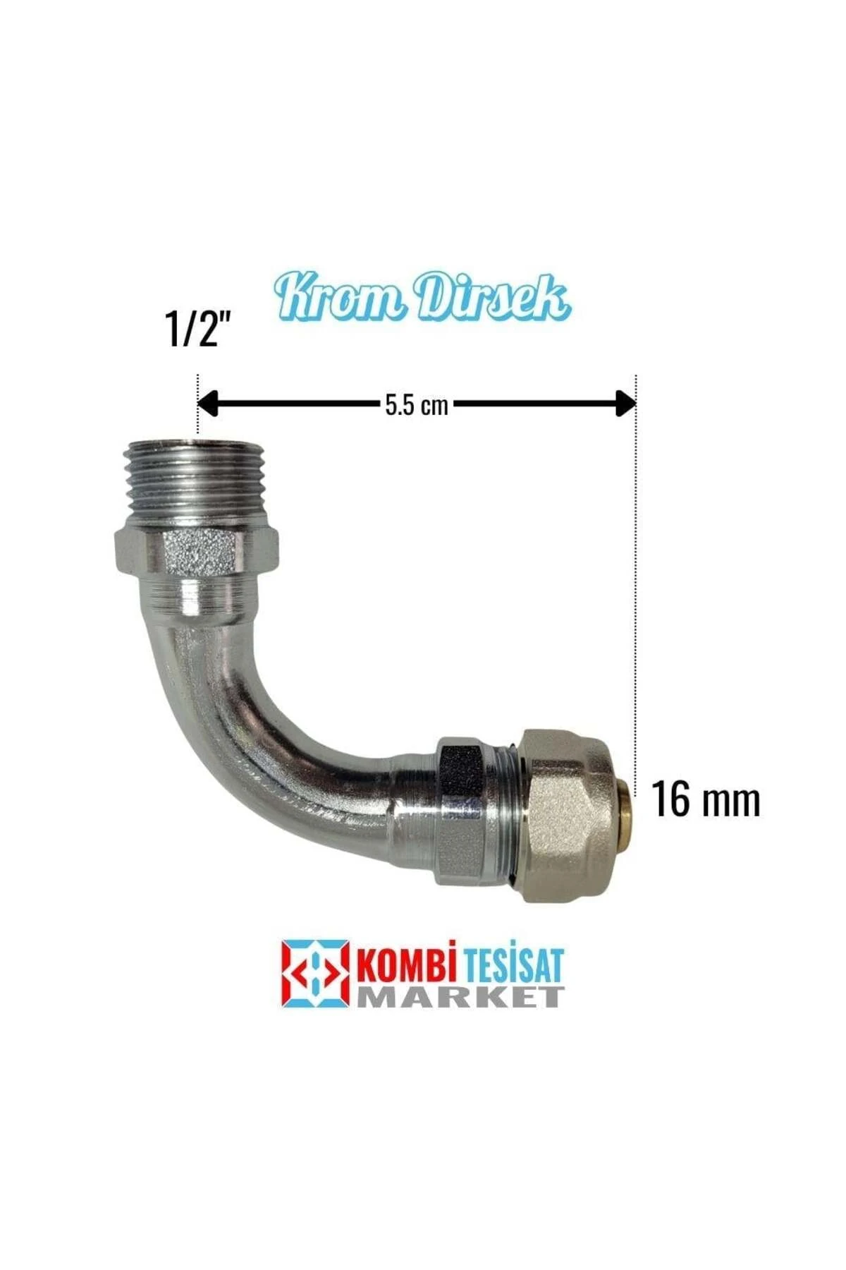 KROM DİRSEK 10 CM