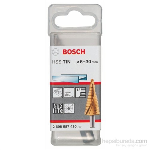 BOSCH - Kademeli Matkap Ucu Hss-Tin - 6 - 30 Mm, 10,0 Mm, 93,5 Mm