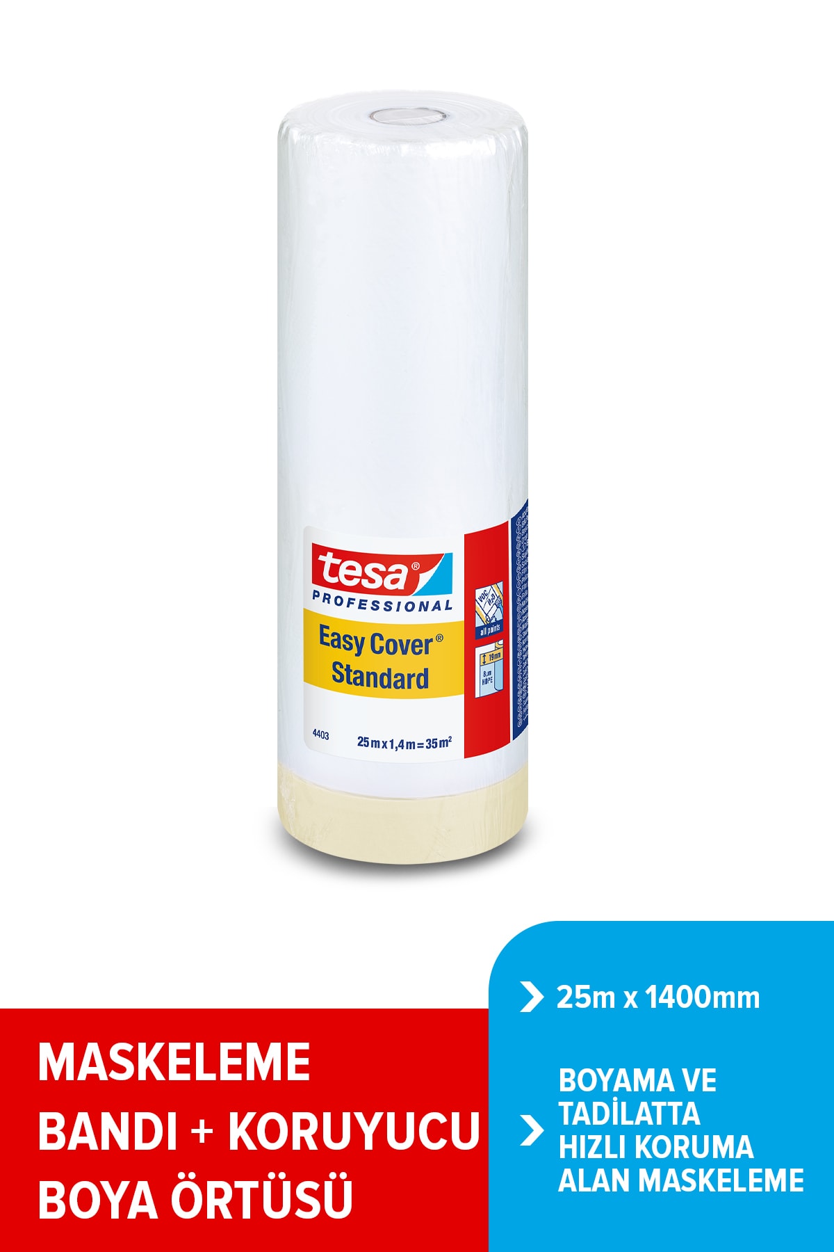 TESA Bantlı Boya Badana Örtüsü, 25m X 1400mm