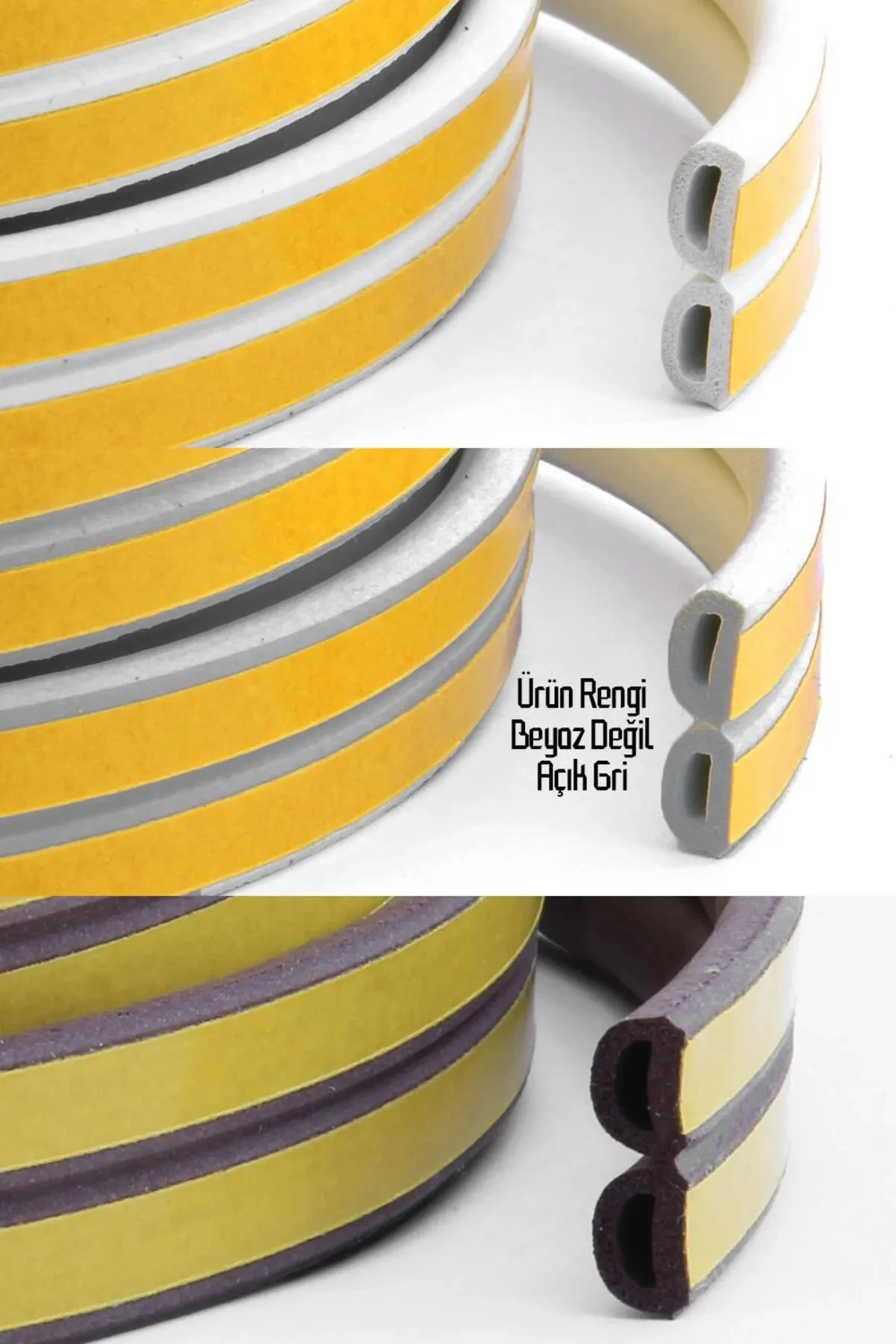 Kapı Pencere Bandı 4x2=8 Mt Su Geçirmez İzolasyon Fitili Ses Soğuk Isı Yalıtım Bandı (BEYAZ)