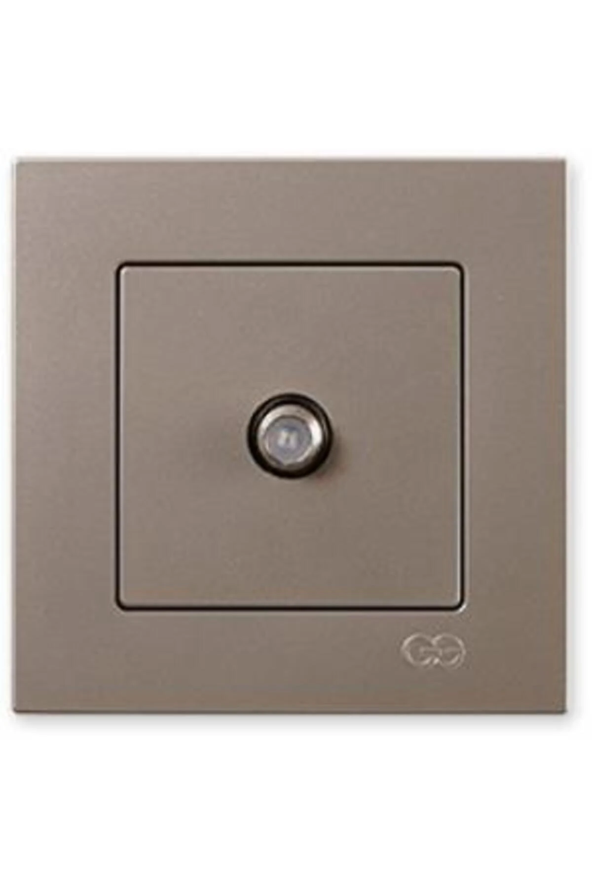 Eqona Tekli Uydu Prizi F Konnektörlü (Geçişli-Sonlu), M.Bej