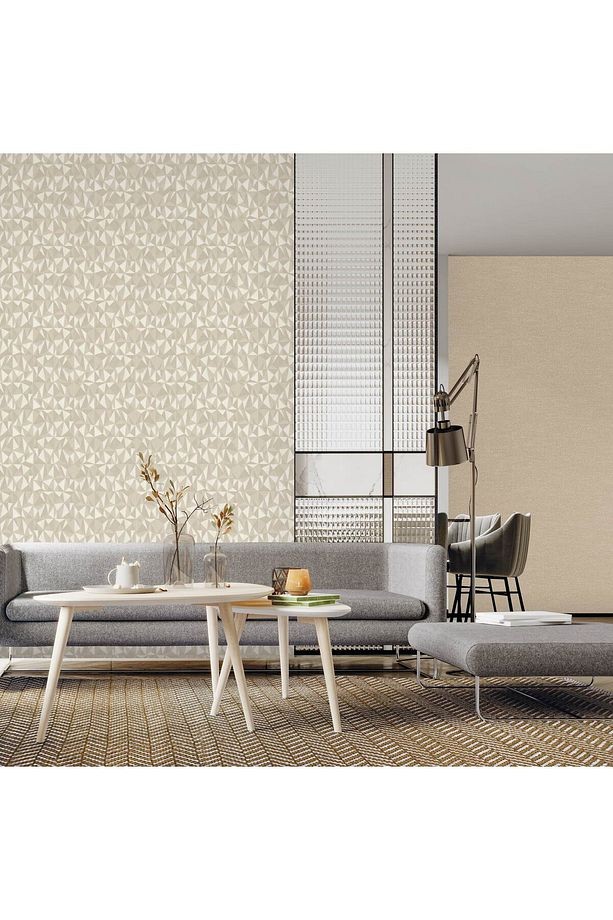 Omega 23204-2 Çizgili Modern Geometrik Desenli Düz Sade Duvar Kağıdı
