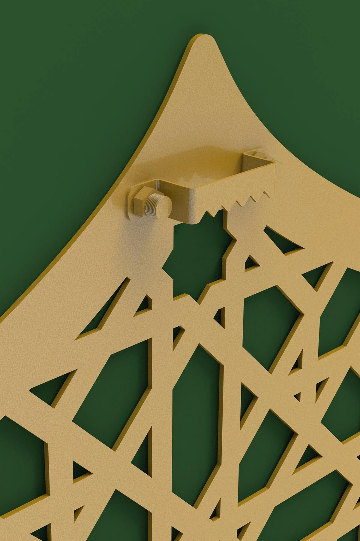 Mihrap Motifli Metal İslami Duvar Tablosu - Dini Ev Dekorasyonu - WAM228