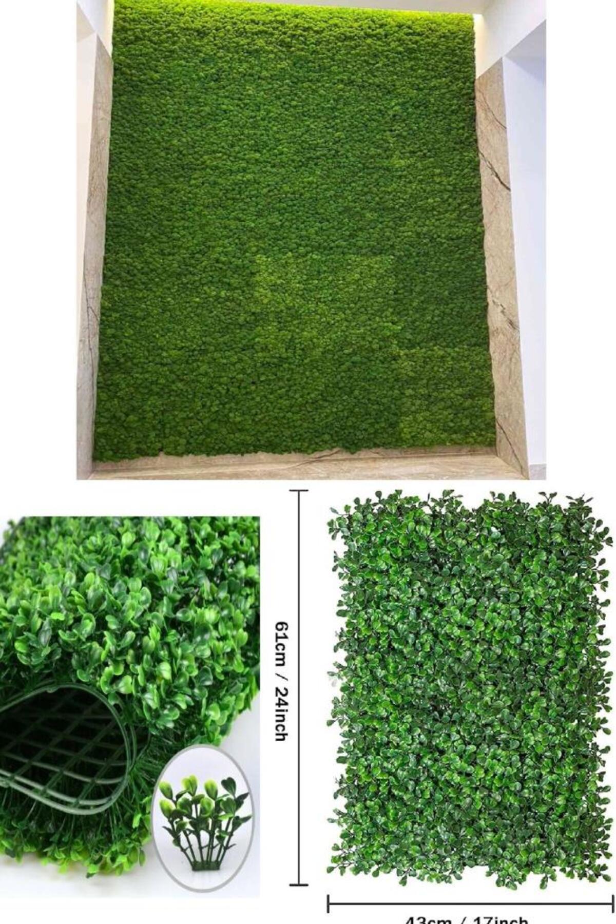 1 ADET Botanik Dikey Bahçe Peyzaj Dekoratif Yapay Bitki Duvar Kaplama Panel Şimşir Tabaka Çiçek Duva