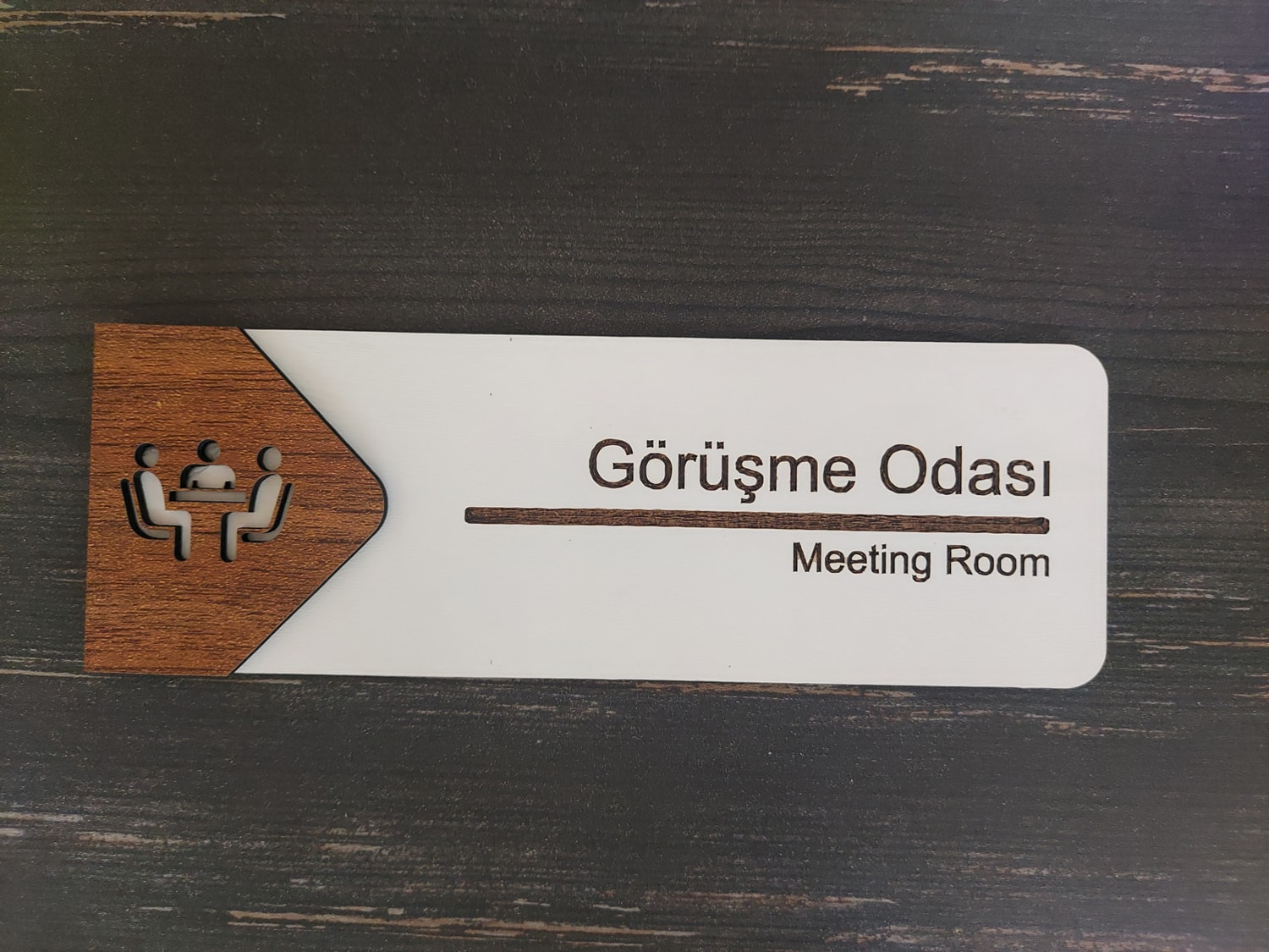 Görüşme Odası Ofis Oda Kapı İsimliği Yönlendirme Tabelası Levhası Kişiselleştirilebilir