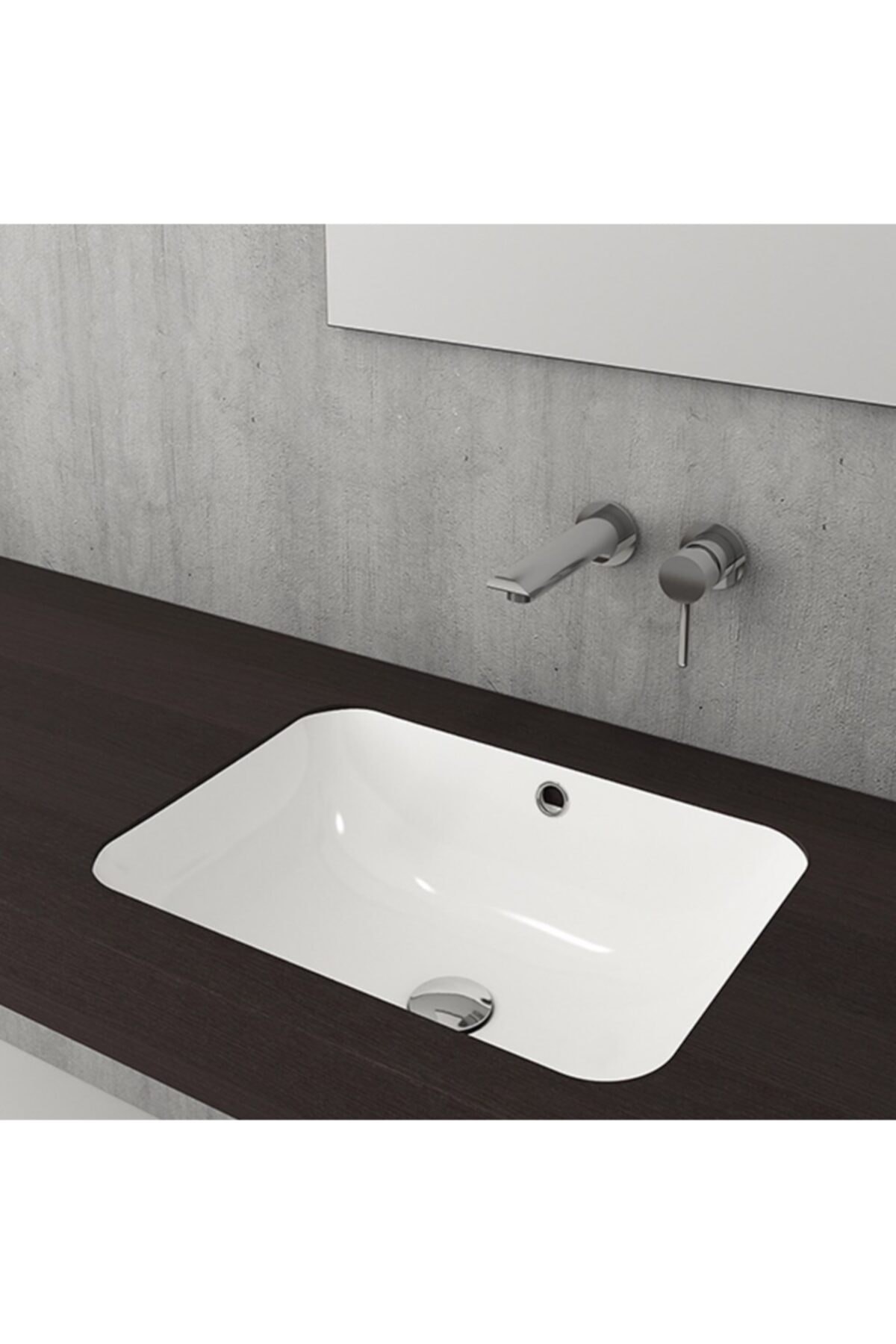 Scala Tezgah Altı Lavabo 55 Cm -parlak Beyaz