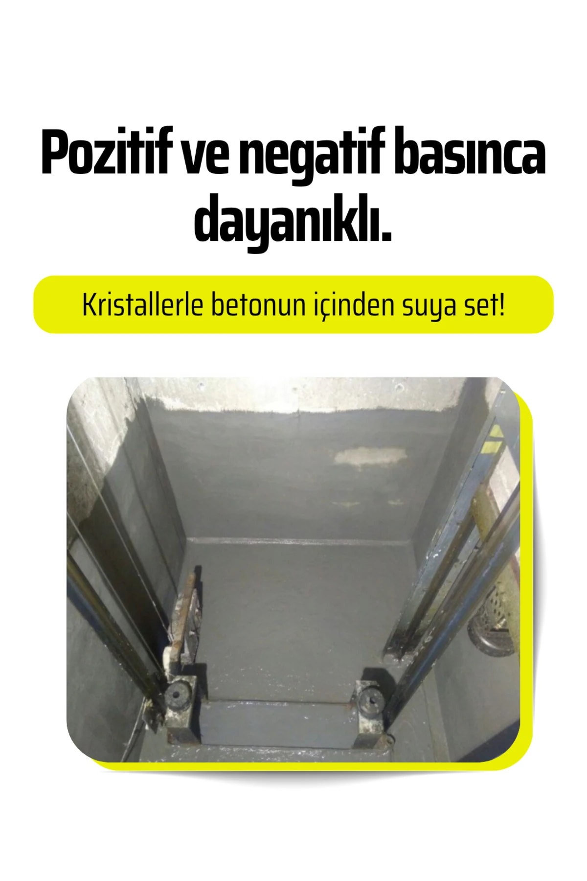 Kristalize Su Yalıtım Harcı – Tek Bileşenli, Çimento Esaslı, Negatif/ Pozitif Etkili 25 kg