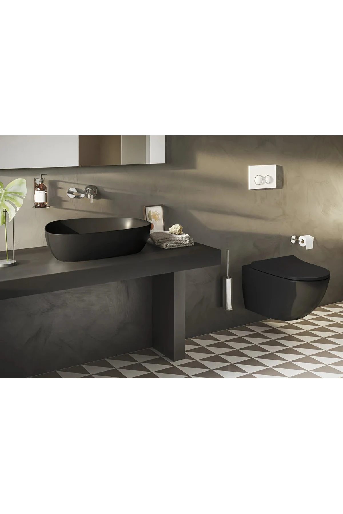 Asma Klozet, Sento Rim-Ex, Mat Siyah, 7748B083-0101