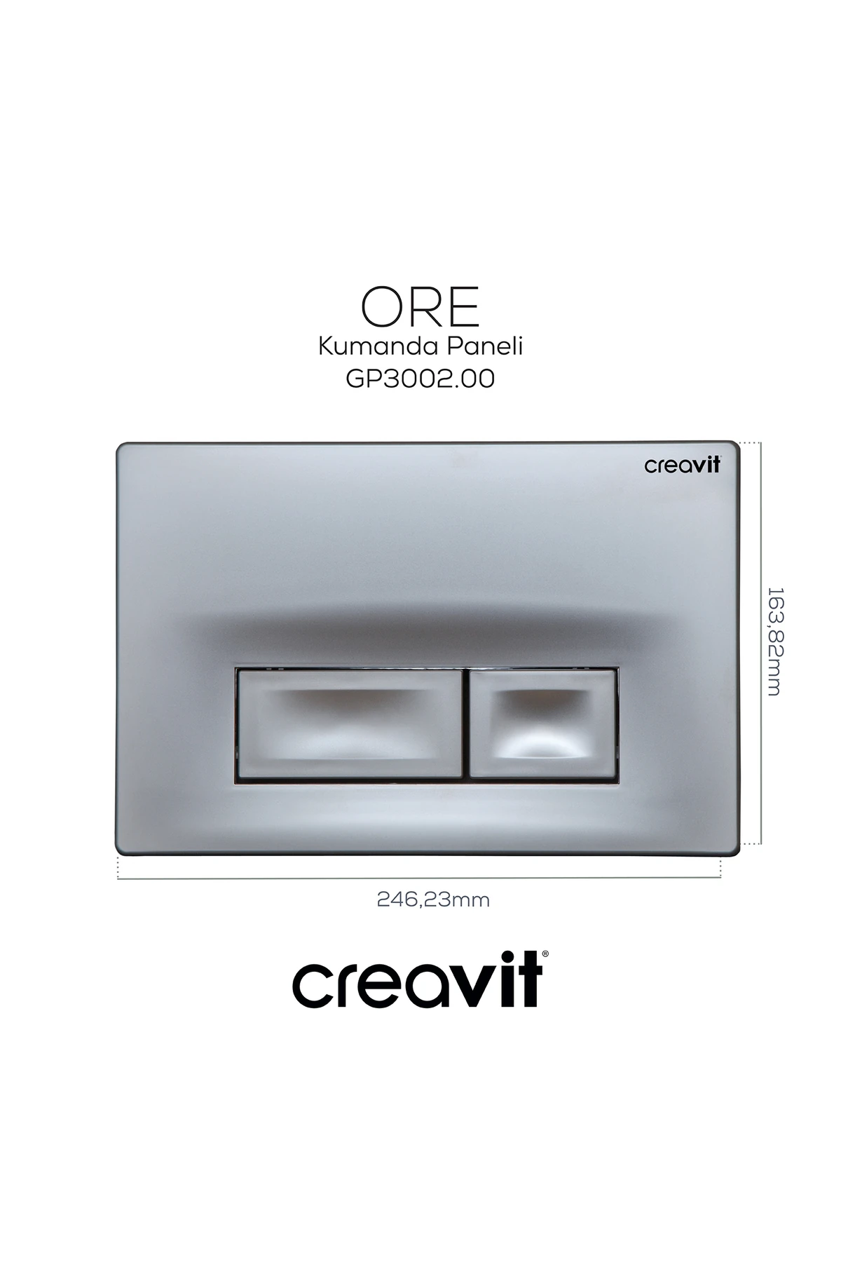 Ore Mat Gri Boyalı Kumanda Paneli