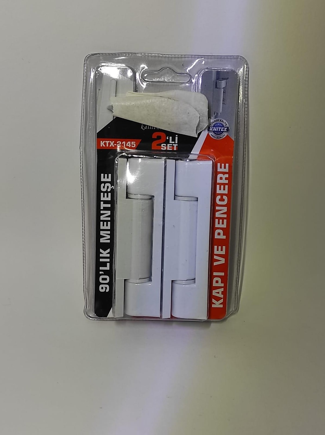 Pvc Pimapen Kapı Ve Pencere Menteşesi 2'Lik Set 90'Lık Menteşe Beyaz