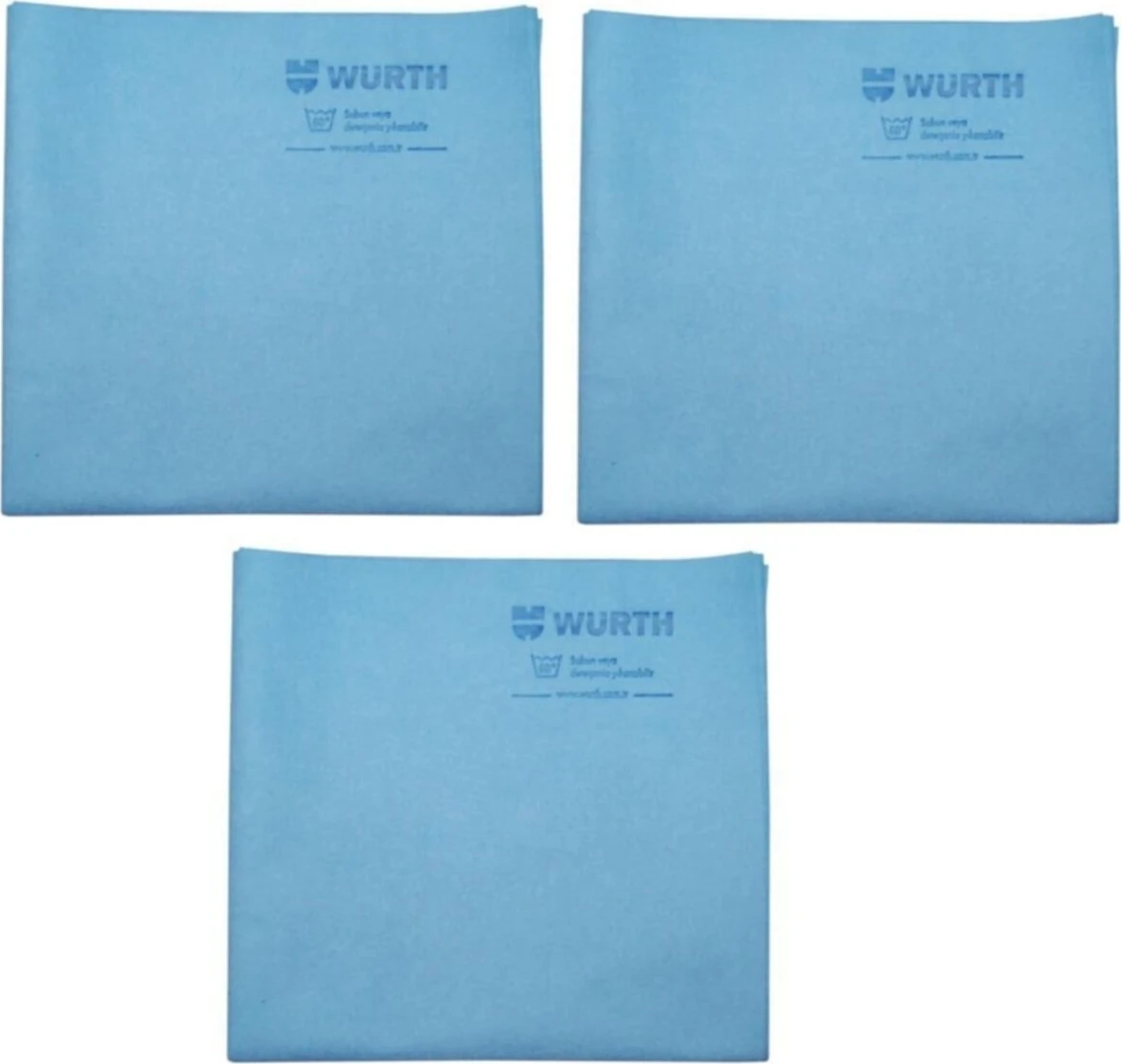 38X60 cm Sentetik 3 Adet Güderi Bez Mavi 130 gr