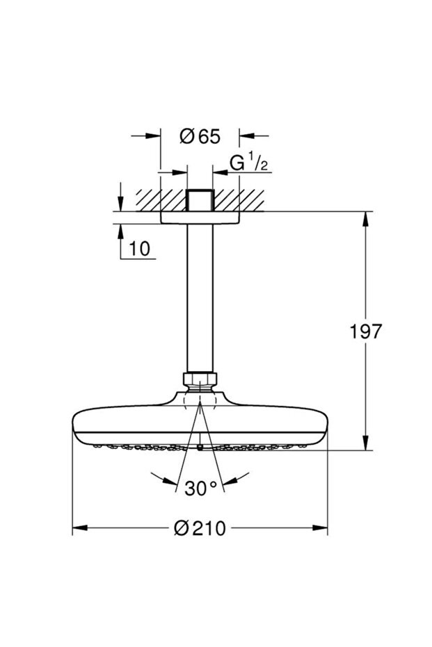 Tempesta 210 Tepe Duşu Seti 142 Mm, 1 Akışlı- 26414000