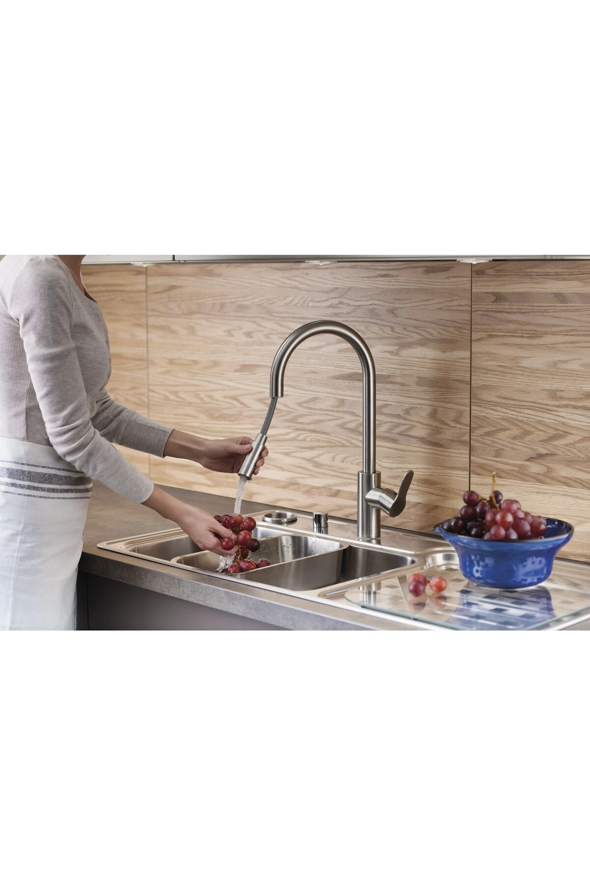 Maestro Inox Pull-Down A42153 Eviye Bataryası, Krom