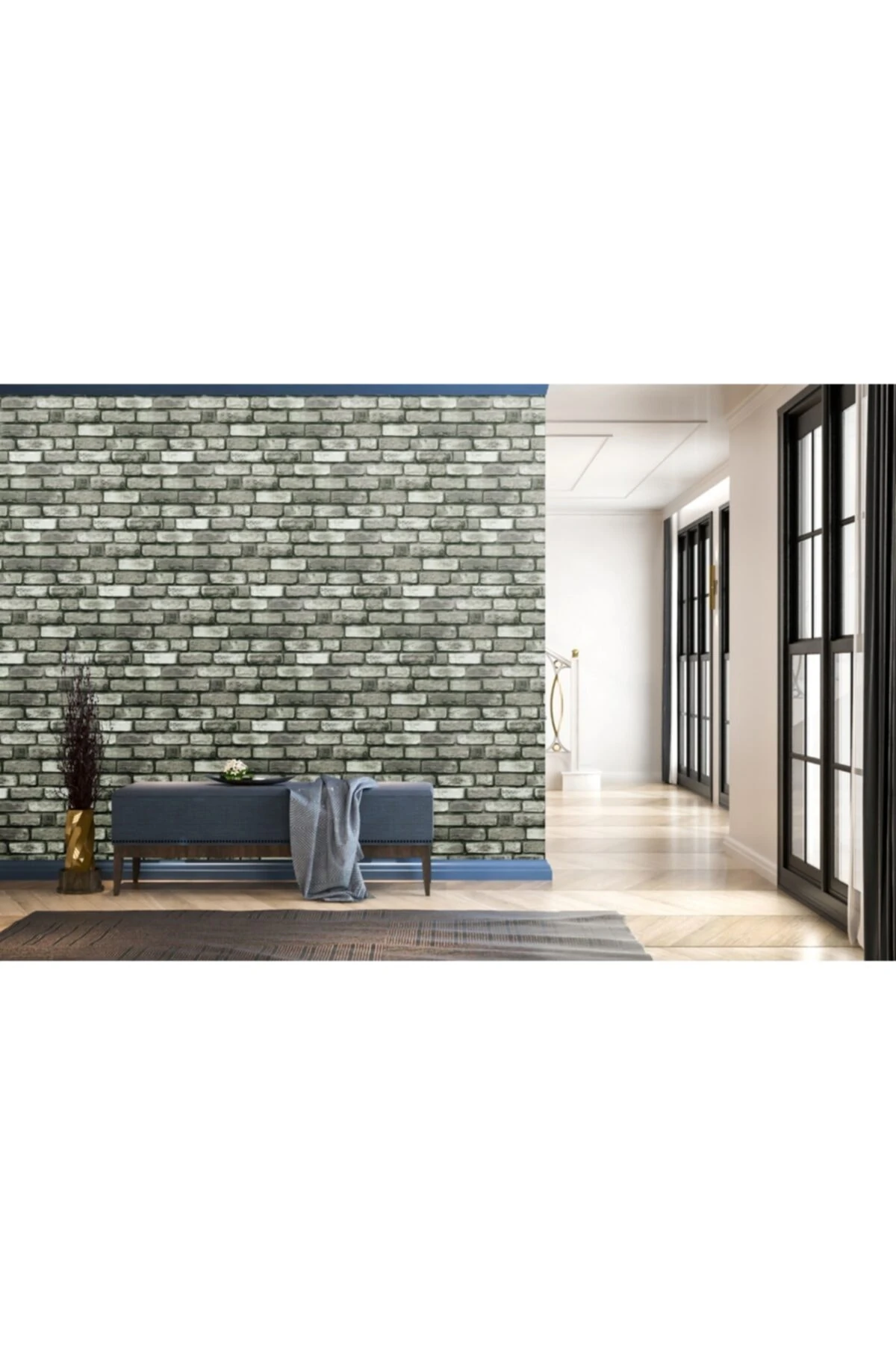 5 Adet (2,5M2) X Tuğla Desenli 3 Boyutlu Renkli Strafor Köpük Duvar Kaplama Paneli (BR-540)