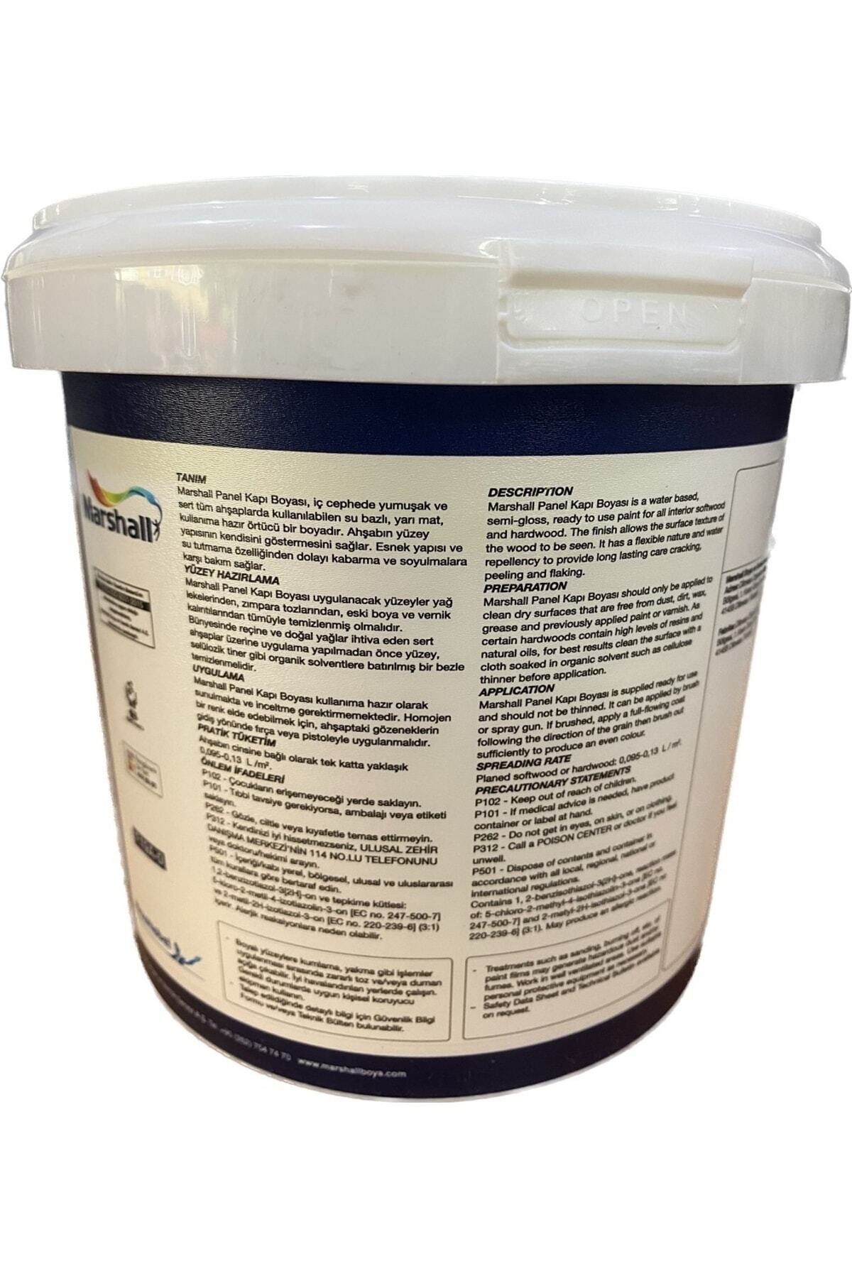 Su Bazlı Panel Kapı Boyası 0.75 Lt - Yeni Plastik Ambalaj - Buz Saçağı