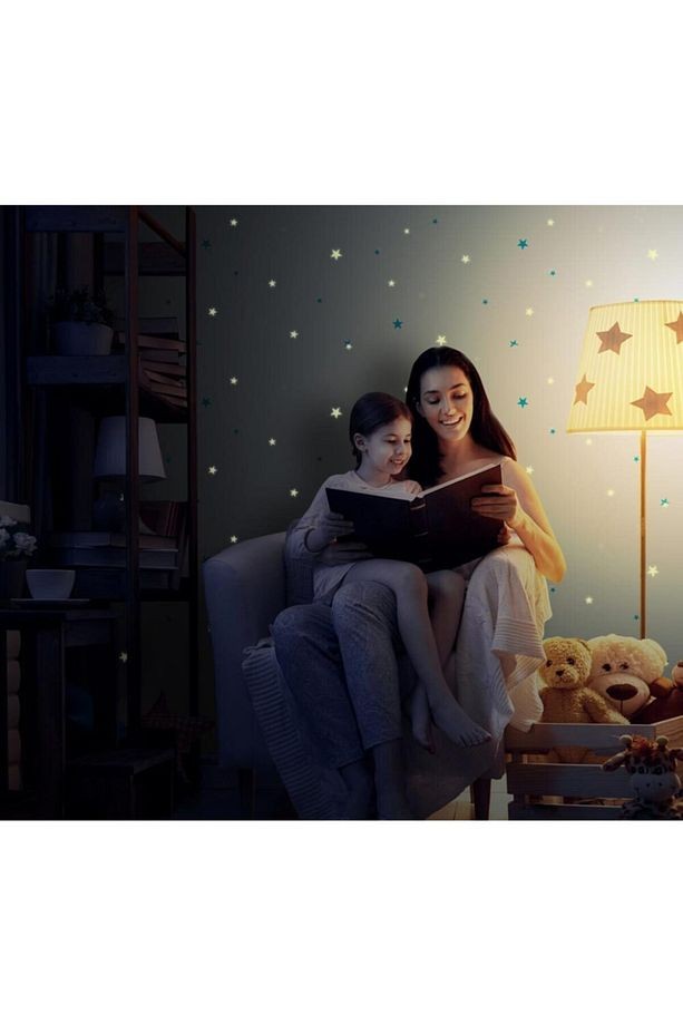 Adakıds Gece Parlayan Yıldızlar Desenli Duvar Kağıdı (10,6m2)