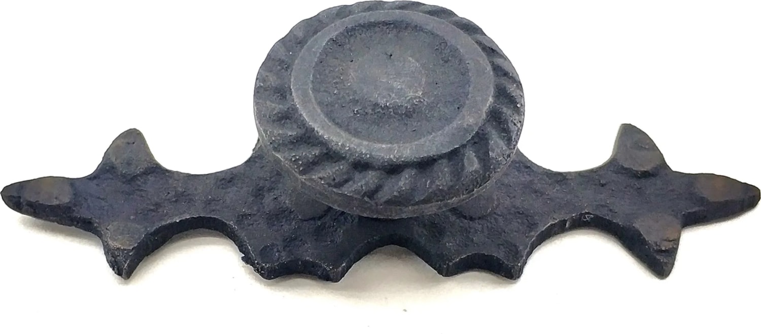 Antika Tarz Dekoratif Pirinç Çizgili Düğme - 25X80 Mm, Oksit