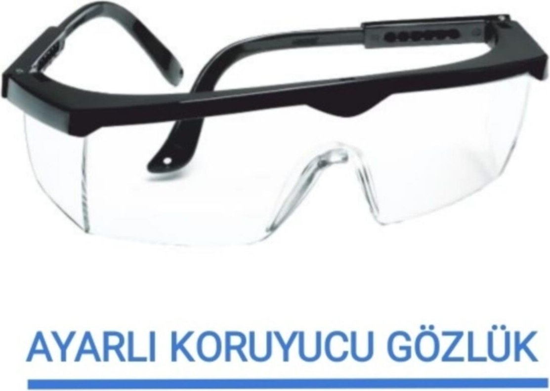 Emirhannalbur Eltos Koruyucu Gözlük Ayarlı Çapak Gözlüğü Şeffaf