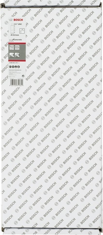 BOSCH - Best Serisi Beton Için 1 1/4'' Unc Girişli Elmas Sulu Karot Ucu 212 mm
