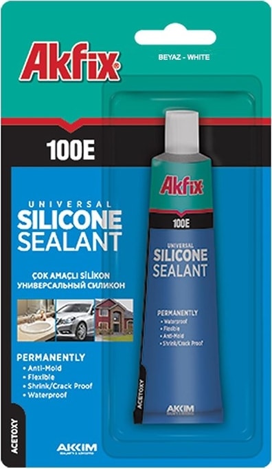 100E Genel Amaçlı Tüp Silikon Beyaz 50 ml Tüp