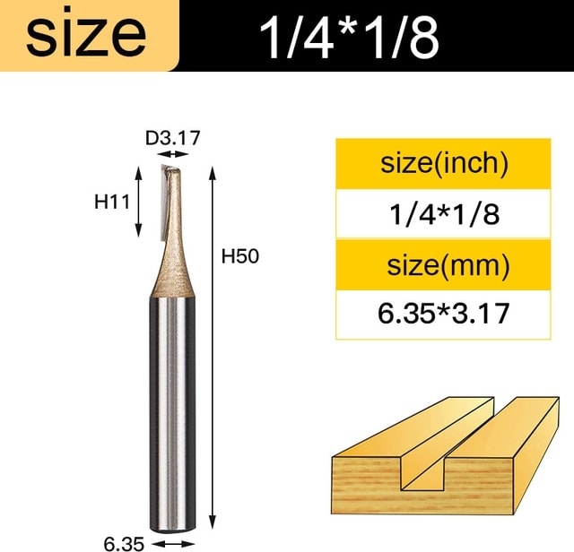 1 Adet Z00102 Tideway Düz Freze Uçları 1/2 1/4 Shank Çift Flüt Dalma Freze Kesici Karbür Uçlu Ağaç Işleme Kırpma Planya Aracı (Yurt Dışından)