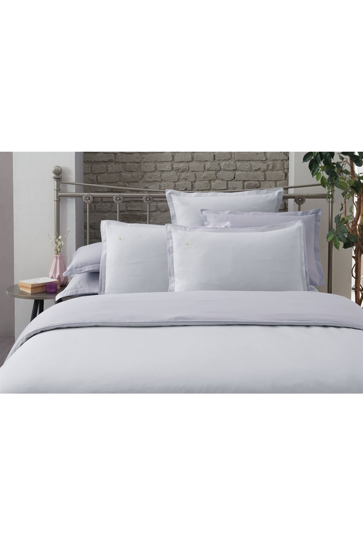 Solid Olive Armürlü Nevresim Takımı King Size V4
