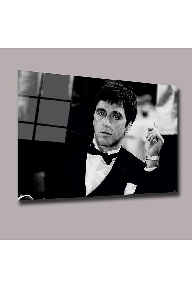 Takım Elbiseli Alpacino- Tony Montana Sinema Ve Ünlüler Cam Tablo #PCT0937