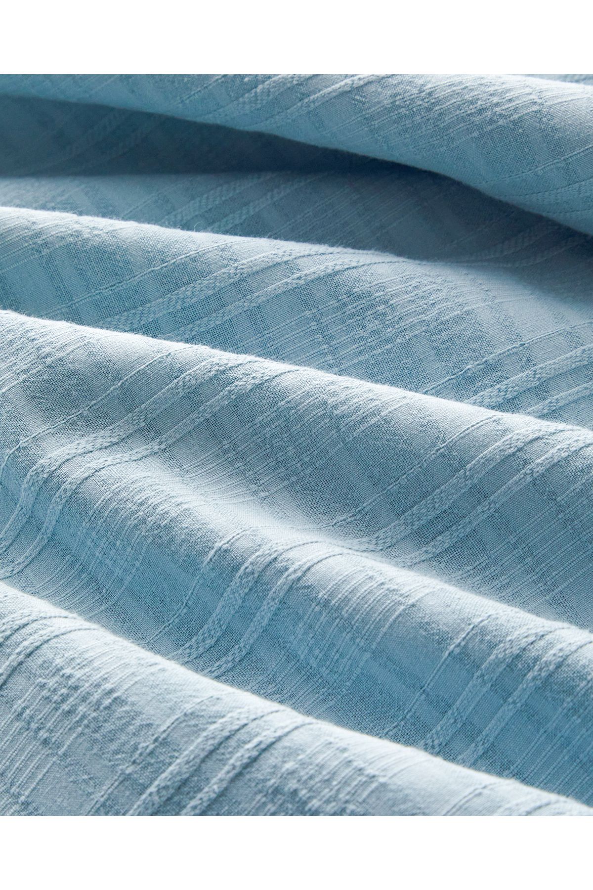 Breezy Pamuk Ekose Çift Kişilik Nevresim Takımı 200x220 cm Mavi