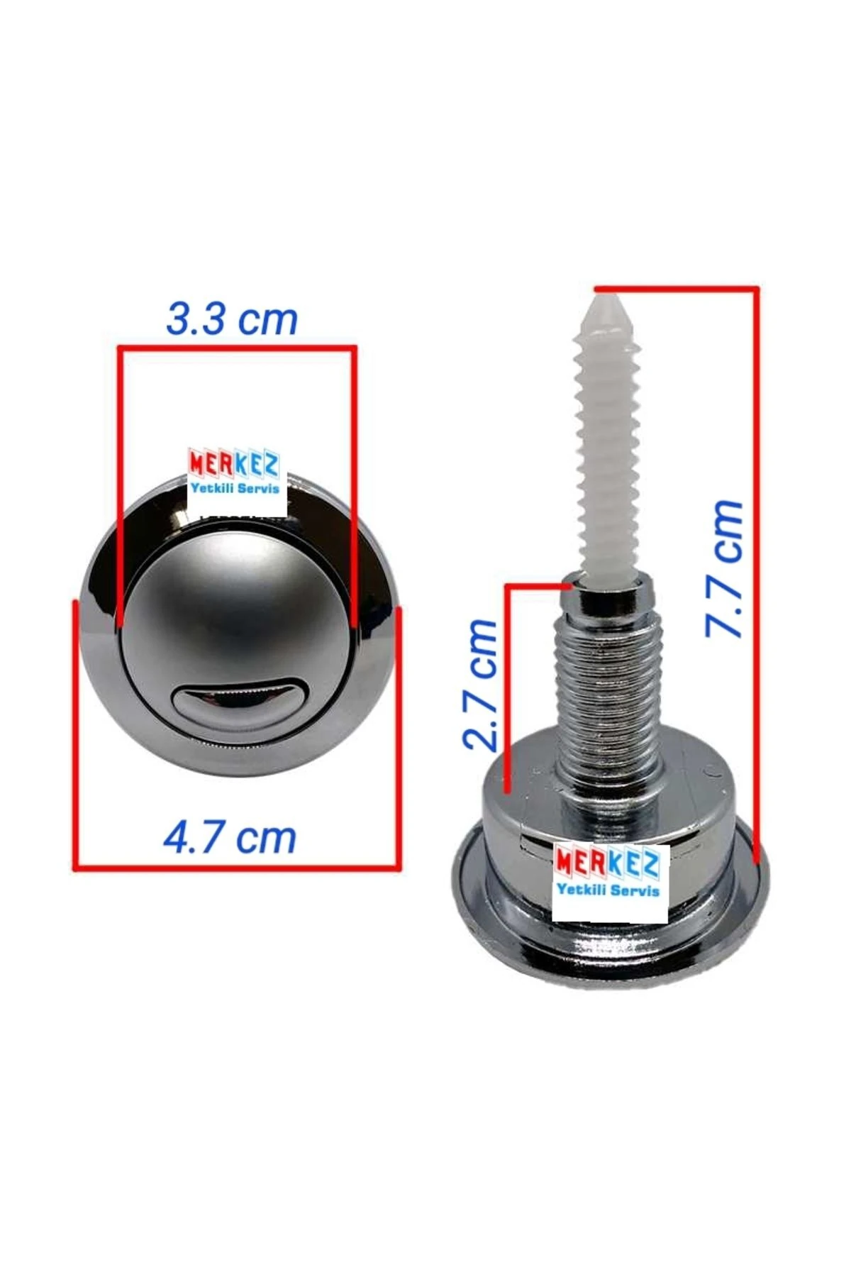 Klozet İç Takım Bas Butonu Rezervuar Sifon Basma Düğmesi