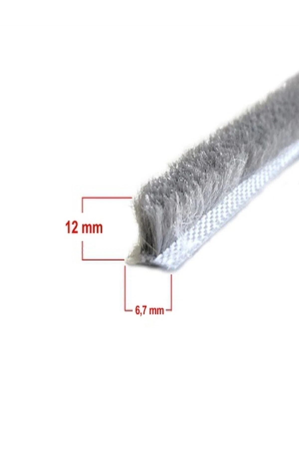 Alüminyum Pvc Kapı Pencere Cam Balkon Kıl Fitili En 6,7 - Kıl Uzunluğu 12 Mm ( 5 Metre )