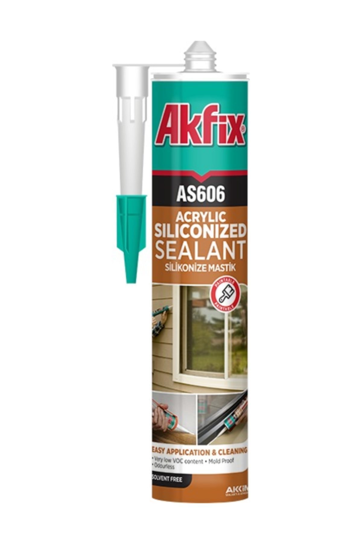 Silikonize Mastik 500 gr. Beyaz As606