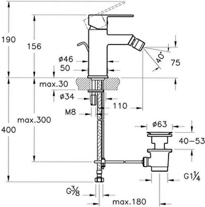 Flo S A41943 Bide Bataryası Krom
