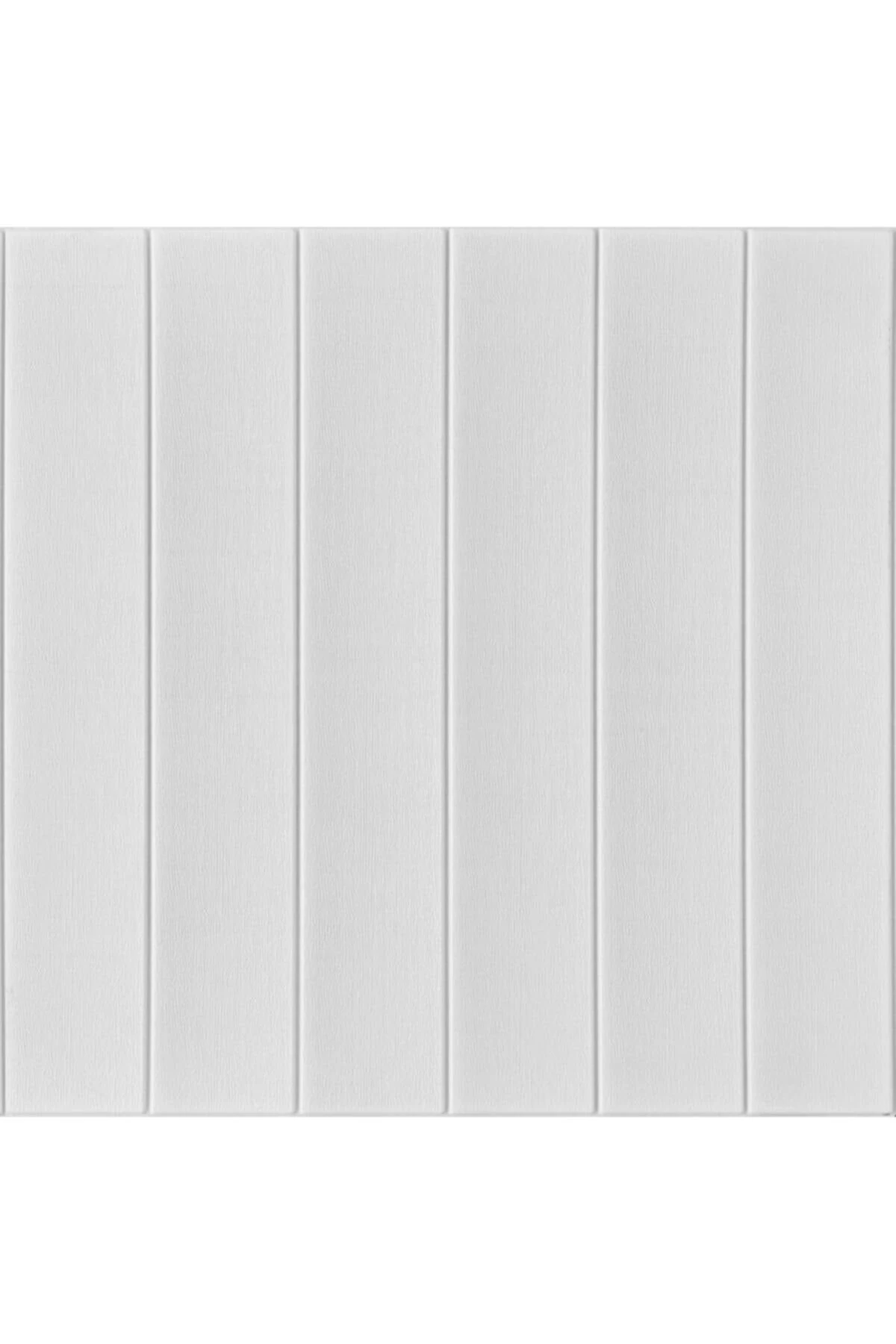 Kendinden Yapışkanlı Beyaz Ahşap Desen Esnek Sünger Duvar Paneli