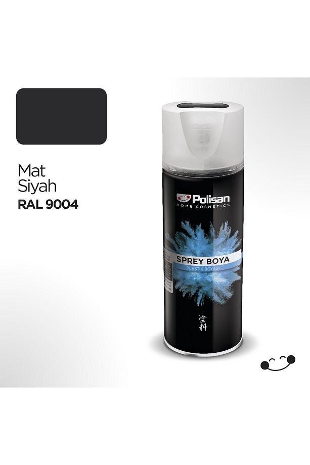 Plastik Yüzey Mat Siyah Sprey Boya 400 ml - Ral 9004